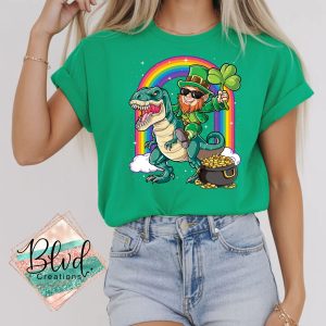 Rainbow Dinosaur St. Patricks